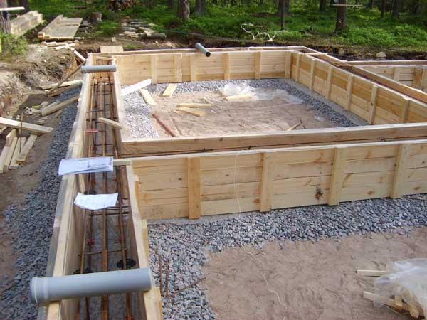 Как правильно подготовить площадку и залить фундамент под баню?