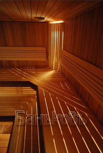 Дровяная баня в теплых тонах - фото 16